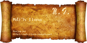 Méh Ilona névjegykártya